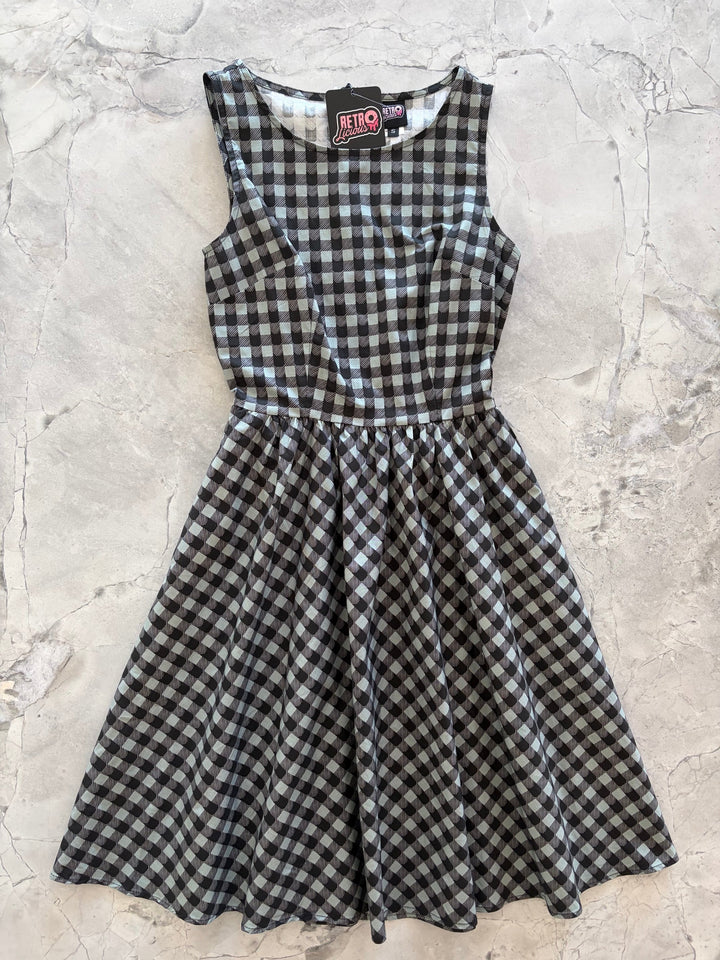 Checkered Cats Vintage Dress