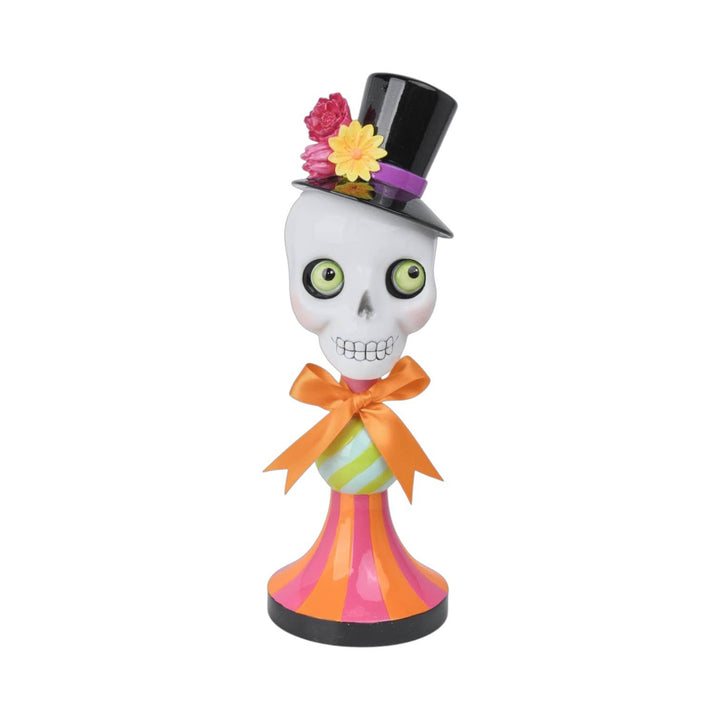 14.5 inch quirky skull pedestal riser by December Diamonds