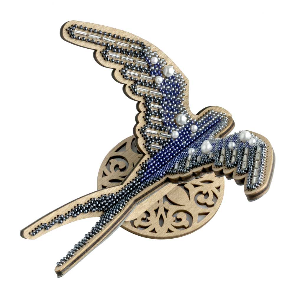 Wooden Bead Embroidery Kit – “Swallow” FLK-583