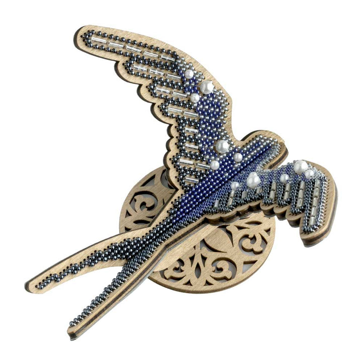 Wooden Bead Embroidery Kit – “Swallow” FLK-583