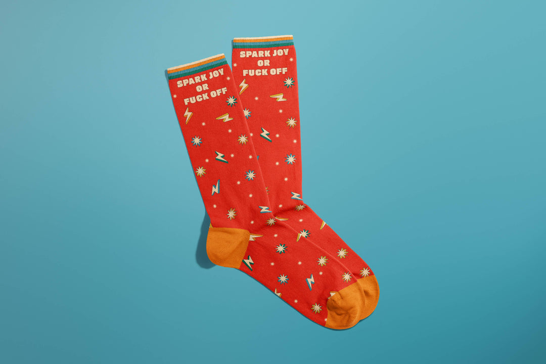 Spark Joy Or Fuck Off Socks