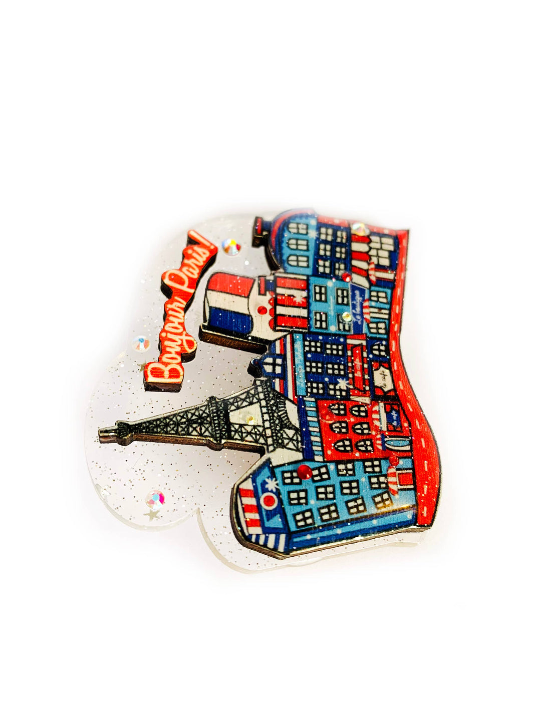Bonjour Paris Brooch by Rosie Rose Parker