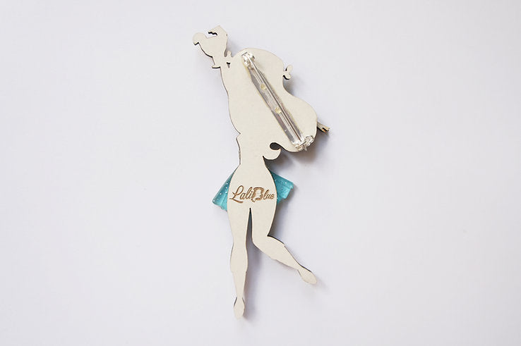 Skeleton Woman Brooch by Laliblue