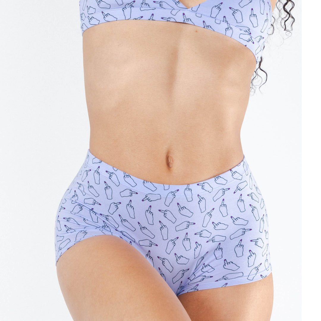 The Little Birdy | Middle Finger Modal Boyshort Underwear