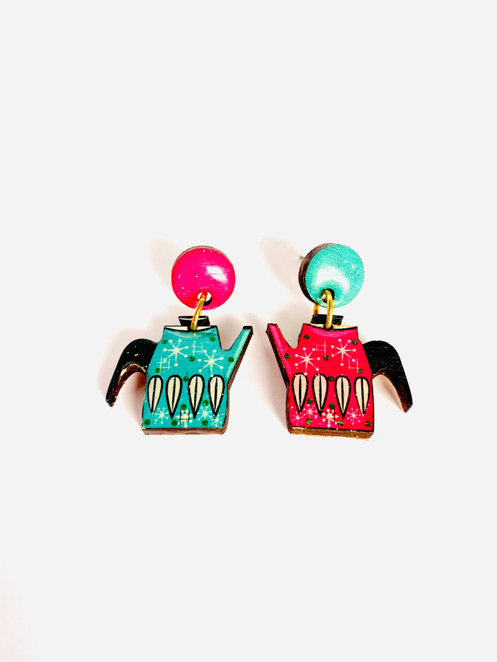 Vintage Teapot Earrings by Rosie Rose Parker