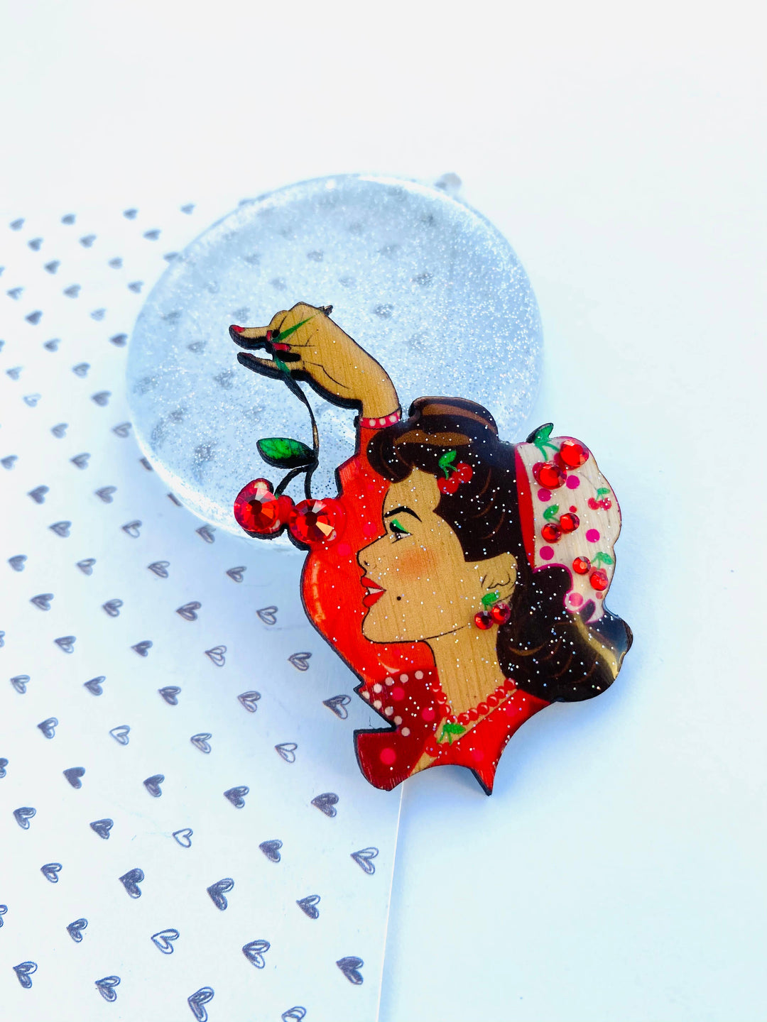 Cherry My Darling Mini Brooch by Rosie Rose Parker