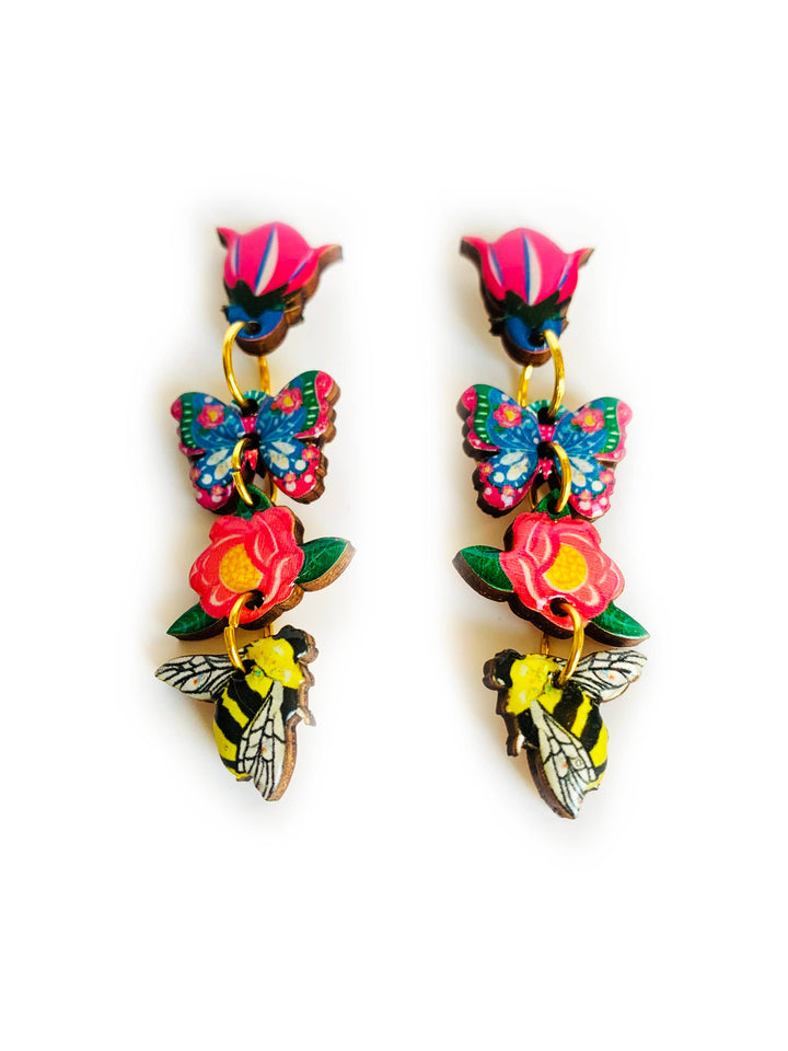 Floral Heaven Dangle Earrings by Rosie Rose Parker