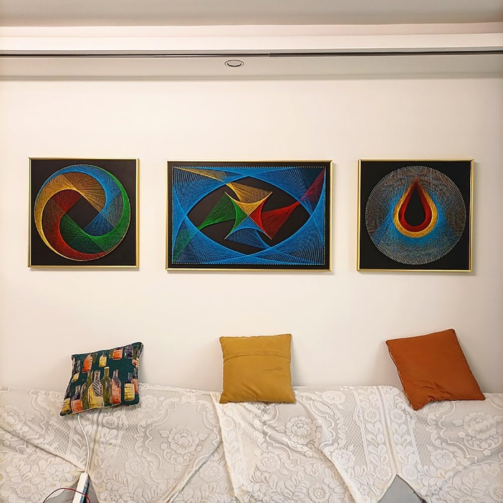 String Art DIY Kit - Teardrop. Wizardi Geometry Nail Painting F07-M12-2-DHGG29214