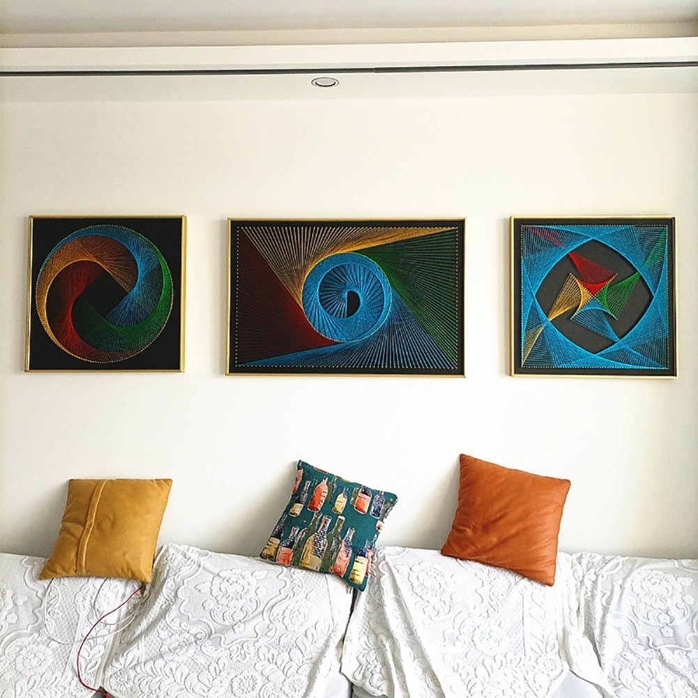 String Art DIY Kit - Blossom. Wizardi Geometry Nail Painting F07-M12-2-DHGG29225