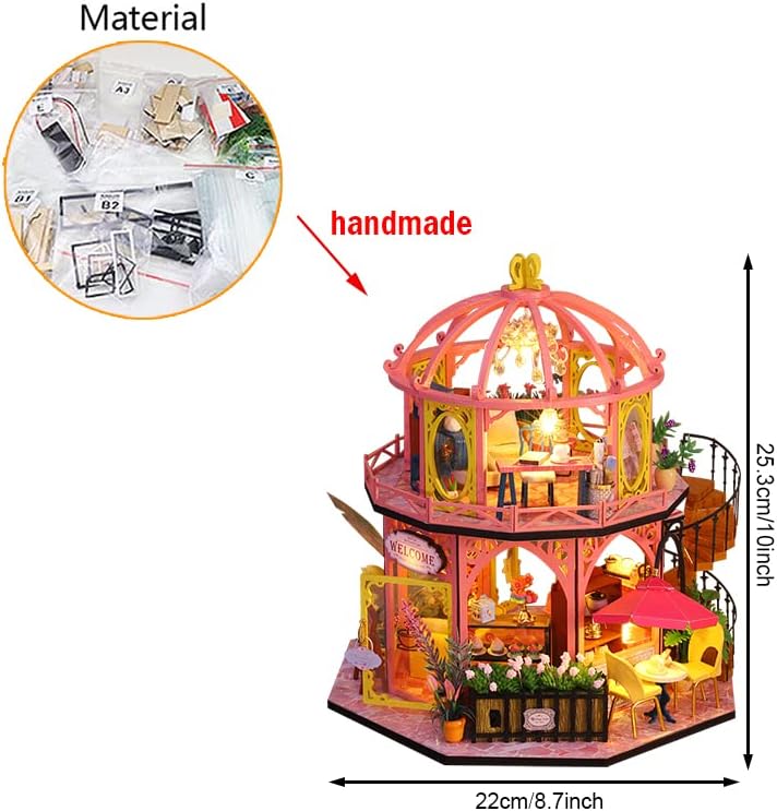 Miniature Wizardi Roombox Kit - Dessert Cafe Dollhouse Kit