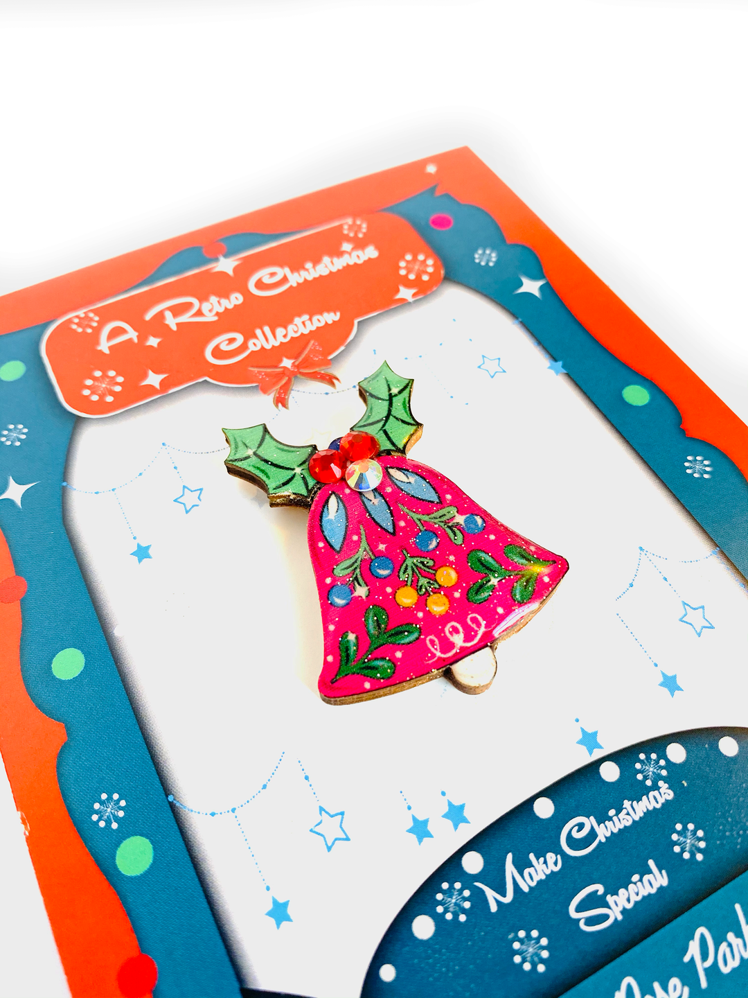 Christmas Bell Brooch by Rosie Rose Parker