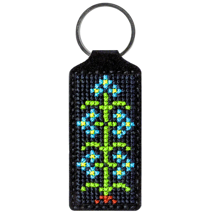 Flower Key Chain Cross-stitch kit on artificial leather FLHL-024