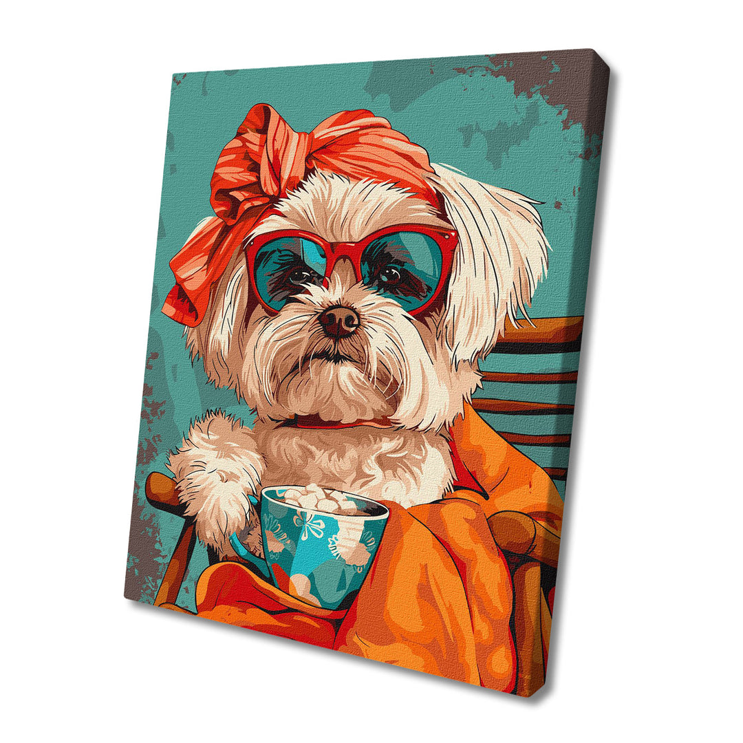 Painting by Numbers kit Stylish shih tzu KHO6610