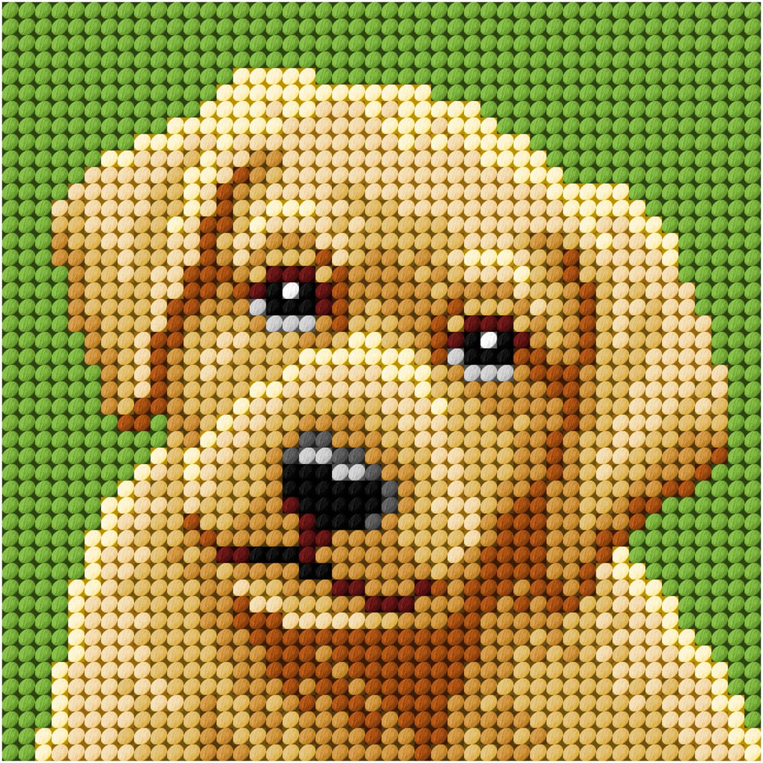 "My first embrodiery" kit. Needlepoint (half stitich) kit  "Labrador" 6767