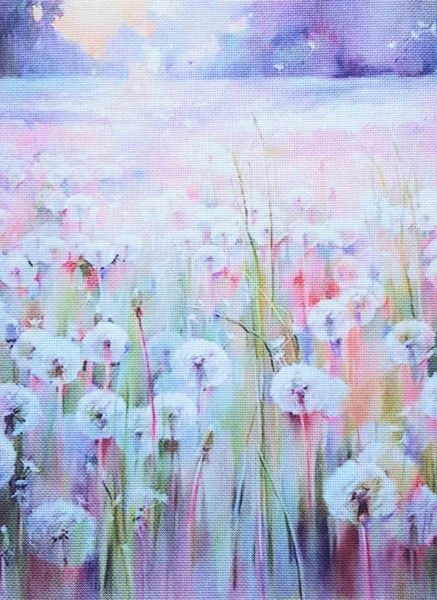 Poppy Field Designer Printed AIDA Fabric. Canvas for embroidery with an applied background  KF-1080A