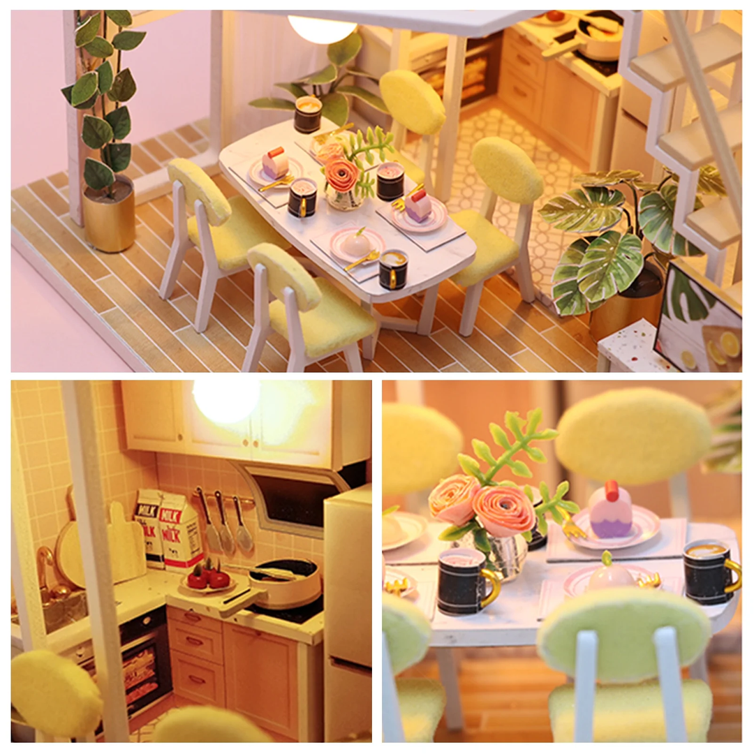 Miniature Wizardi Roombox Kit - Cute Villa Dollhouse Kit