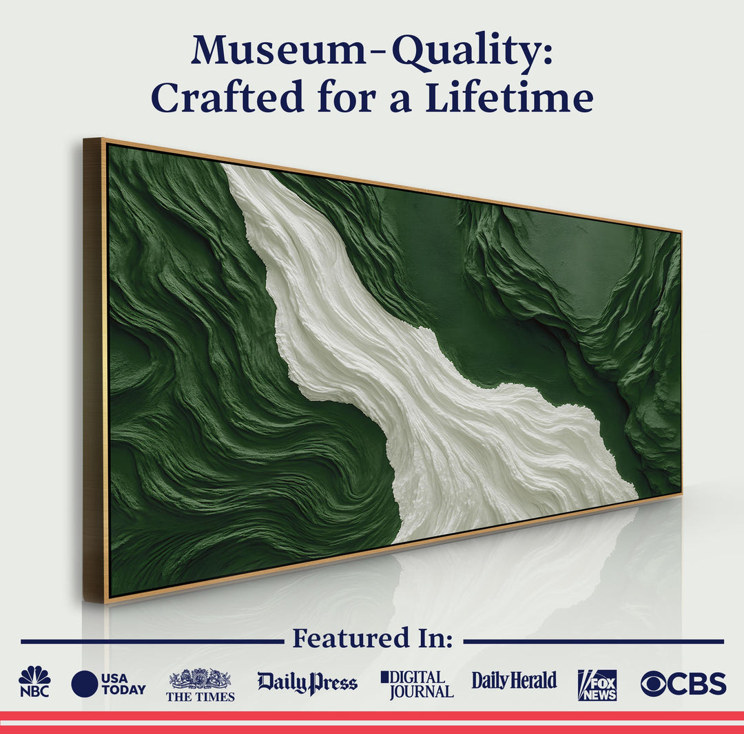 Green Rivers Abstract Wall Art