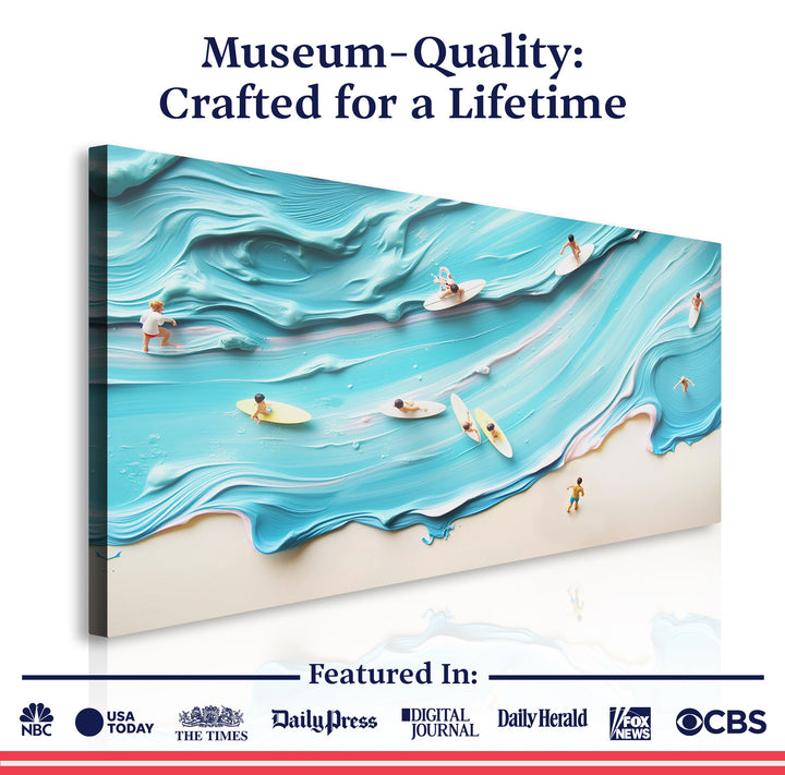 Abstract Aerial View Beach Wall Art