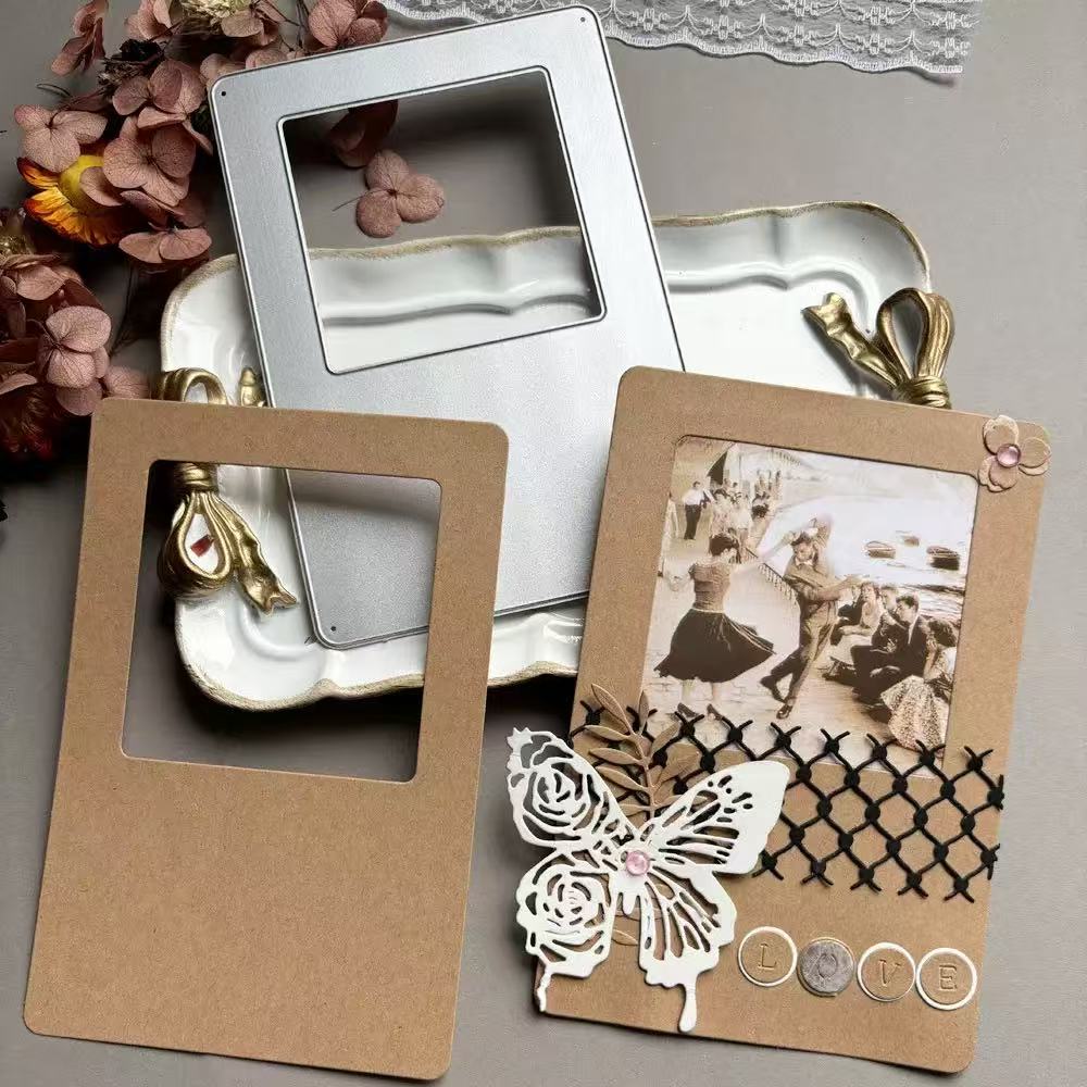 Slim Rectangle Scrapbooking Cutting Die by Wizardi QJ08