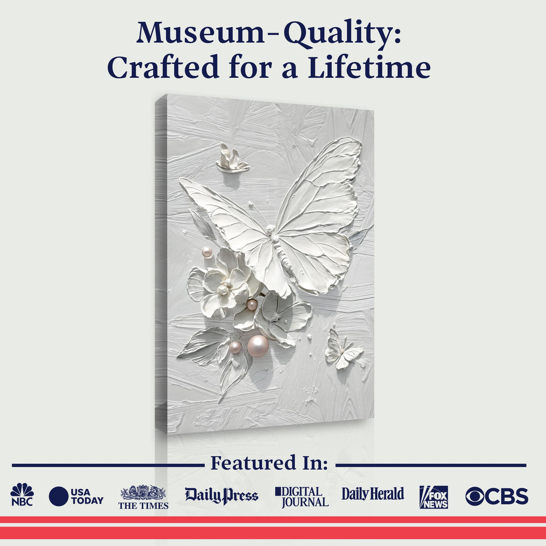 White Butterfly Wall Art