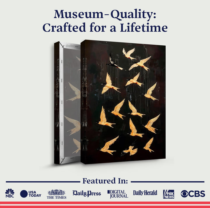 Abstract Flying Swallow Wall Art