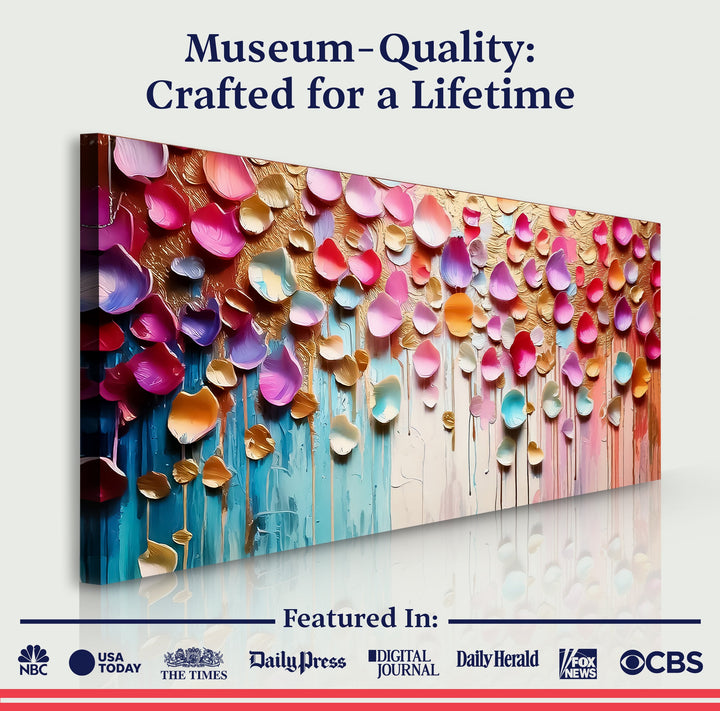 Vibrant Petals Impasto Wall Art