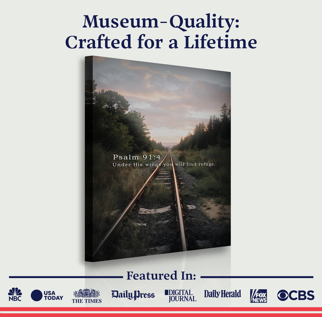 Under His Wings You Will Find Refuge - Psalm 91:4 Faith Wall Art