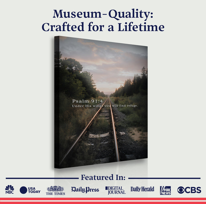 Under His Wings You Will Find Refuge - Psalm 91:4 Faith Wall Art