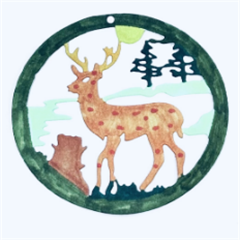 Deer Scrapbooking Cutting Die by Wizardi QJ134