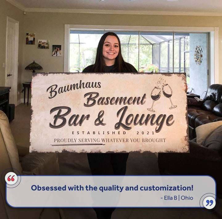 Basement Bar And Lounge Sign II