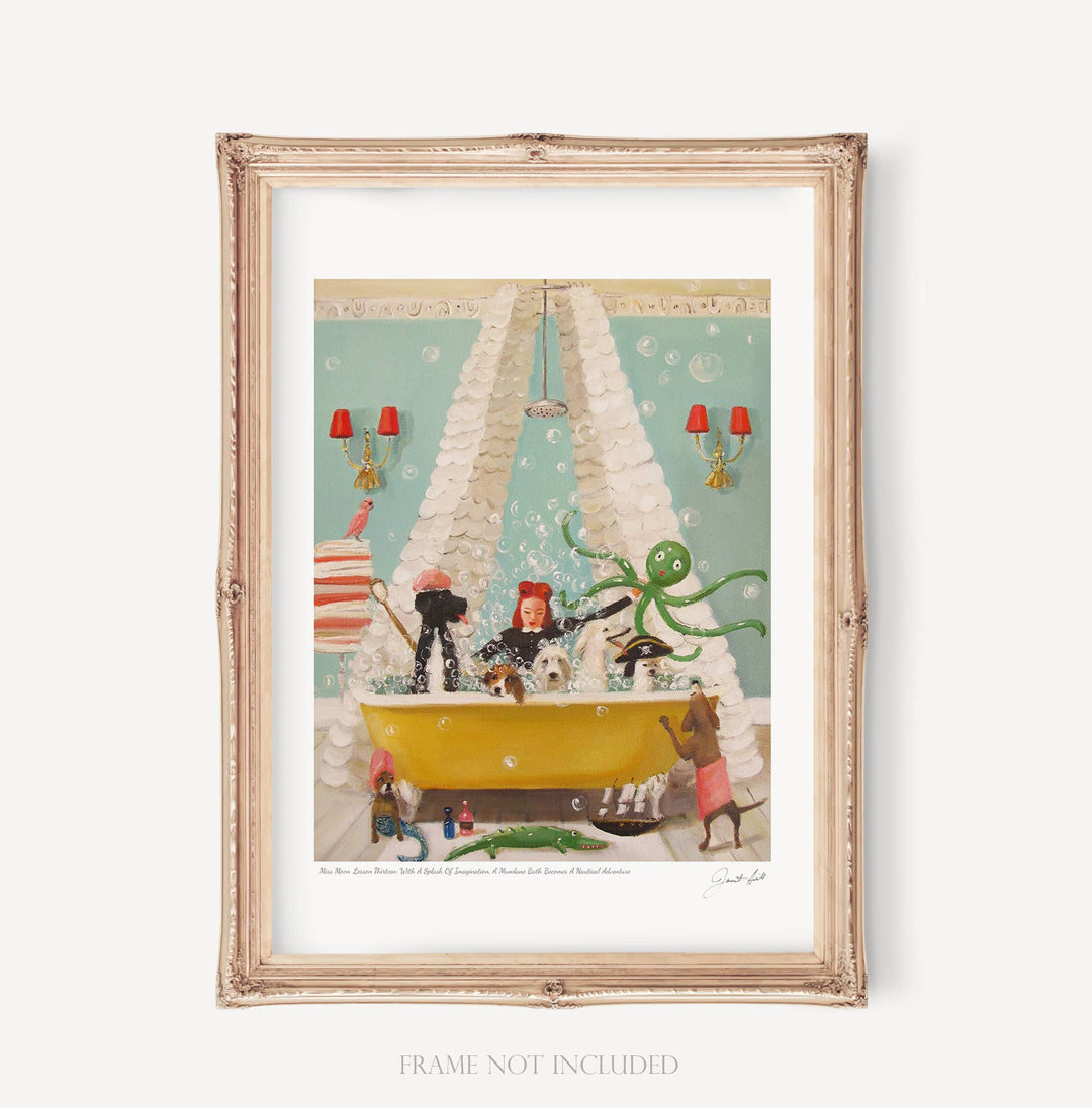 Miss Moon Lesson Thirteen. Art Print - 11" X 14" by Janet Hill