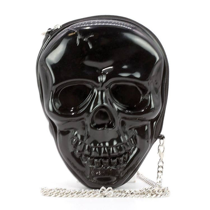 Skull Head Crossbody Bag -BLACK