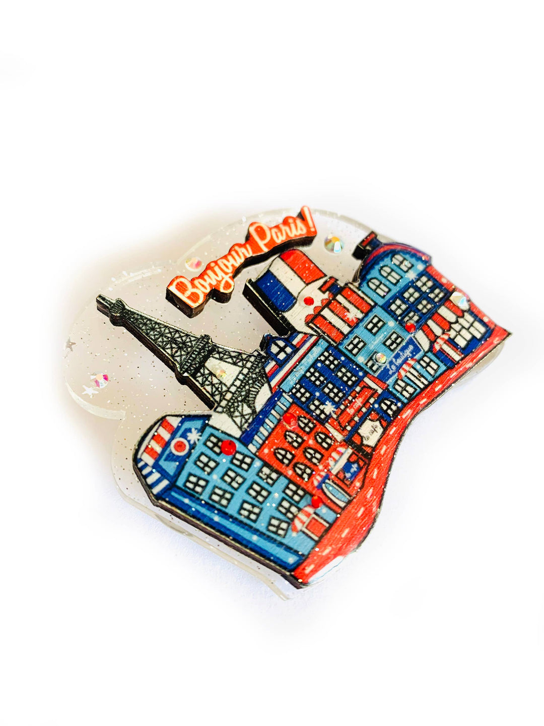 Bonjour Paris Brooch by Rosie Rose Parker