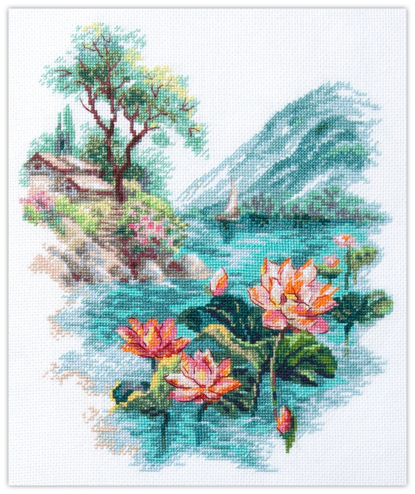 Blooming Lotuses 70-01 Counted Cross-Stitch Kit