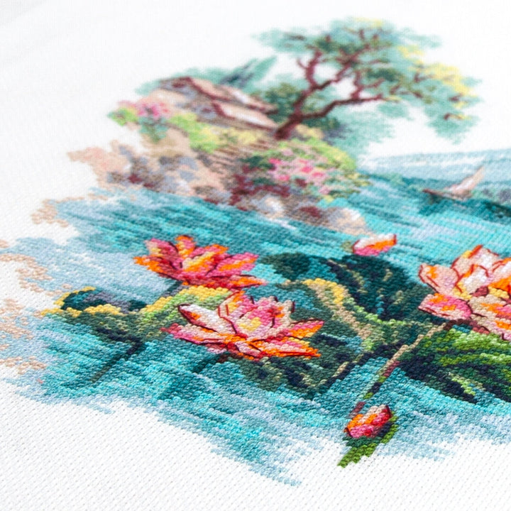 Blooming Lotuses 70-01 Counted Cross-Stitch Kit