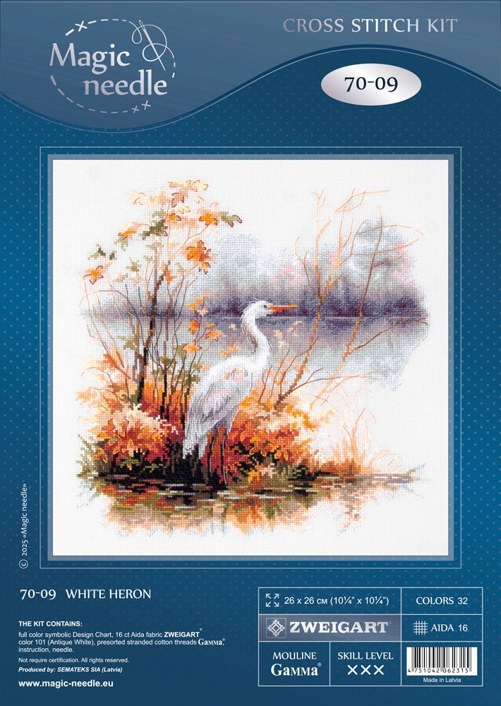 White Heron 70-09 Counted Cross-Stitch Kit