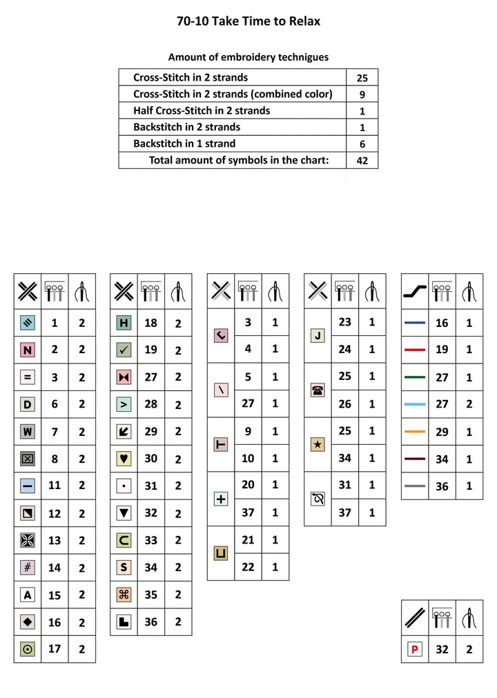 Take Time to Relax 70-10 Counted Cross-Stitch Kit