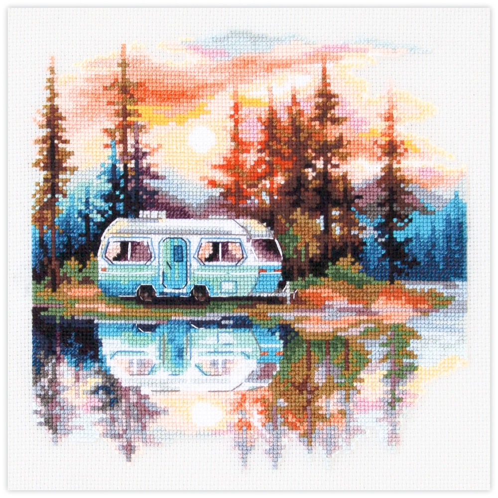 Sunset at the Lake 70-11 Counted Cross-Stitch Kit