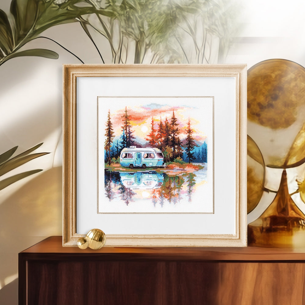 Sunset at the Lake 70-11 Counted Cross-Stitch Kit