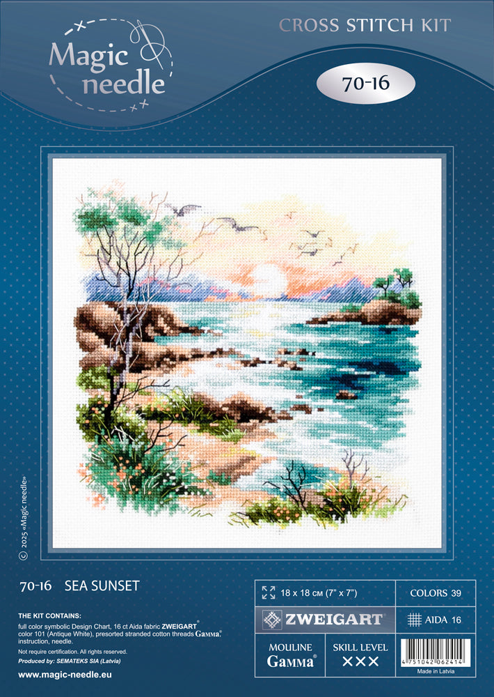 Sea Sunset 70-16 Counted Cross-Stitch Kit