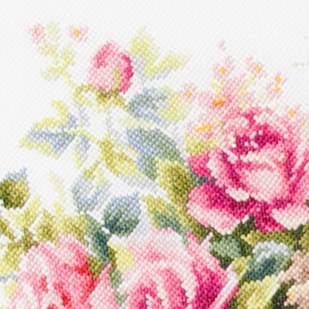 Basket with Roses Counted Cross Stitch Kit by Magic Needle 70-19