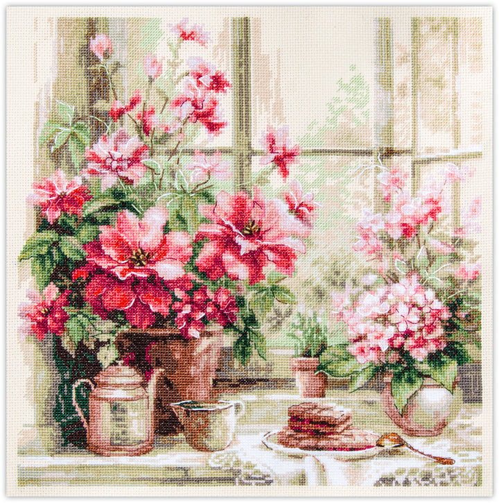 Morning in Rosy Tones Counted Cross Stitch Kit by Magic Needle 70-34