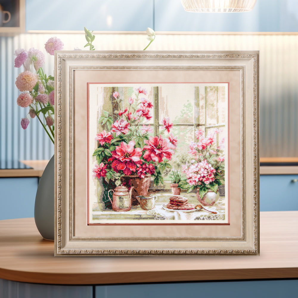 Morning in Rosy Tones Counted Cross Stitch Kit by Magic Needle 70-34
