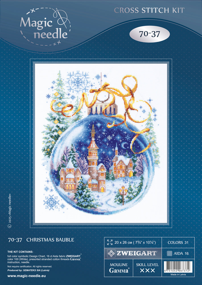 Christmas Bauble Counted Cross Stitch Kit by Magic Needle 70-37