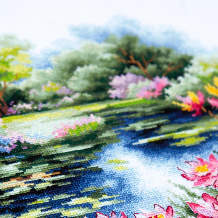 The Water Lily Pond Counted Cross Stitch Kit by Magic Needle 70-38