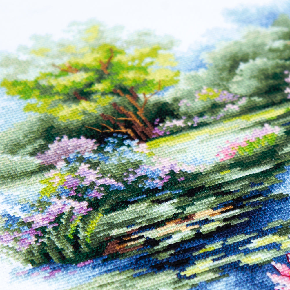 The Water Lily Pond Counted Cross Stitch Kit by Magic Needle 70-38