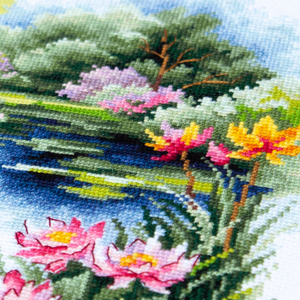 The Water Lily Pond Counted Cross Stitch Kit by Magic Needle 70-38