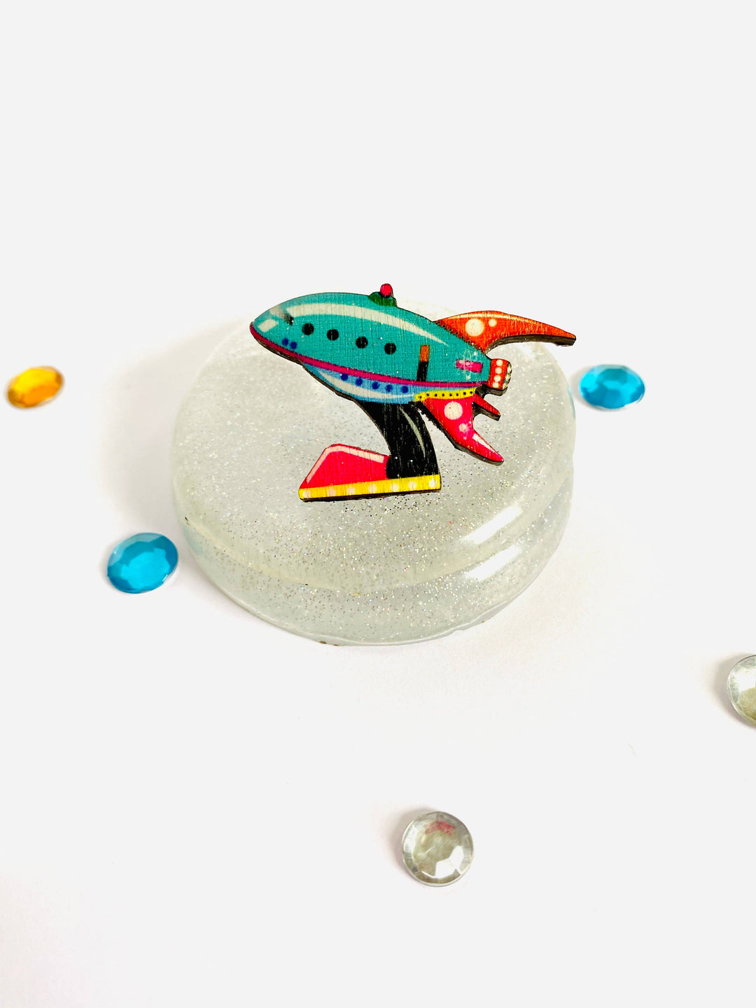 Little Rocket Pin Brooch by Rosie Rose Parker