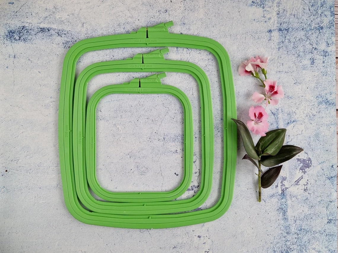 Plastic Square Hoop by Nurge 170-14 Green