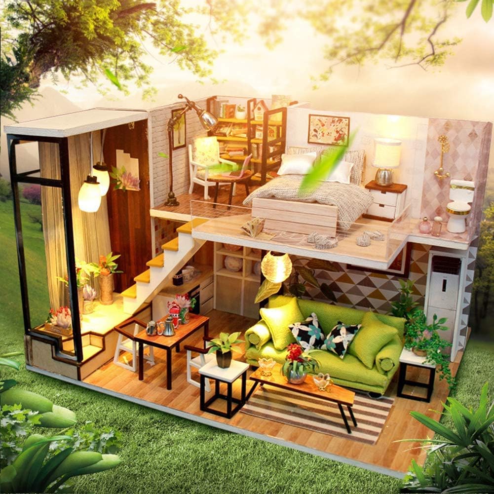 Miniature Wizardi Roombox Kit - New York Flat Dollhouse Kit